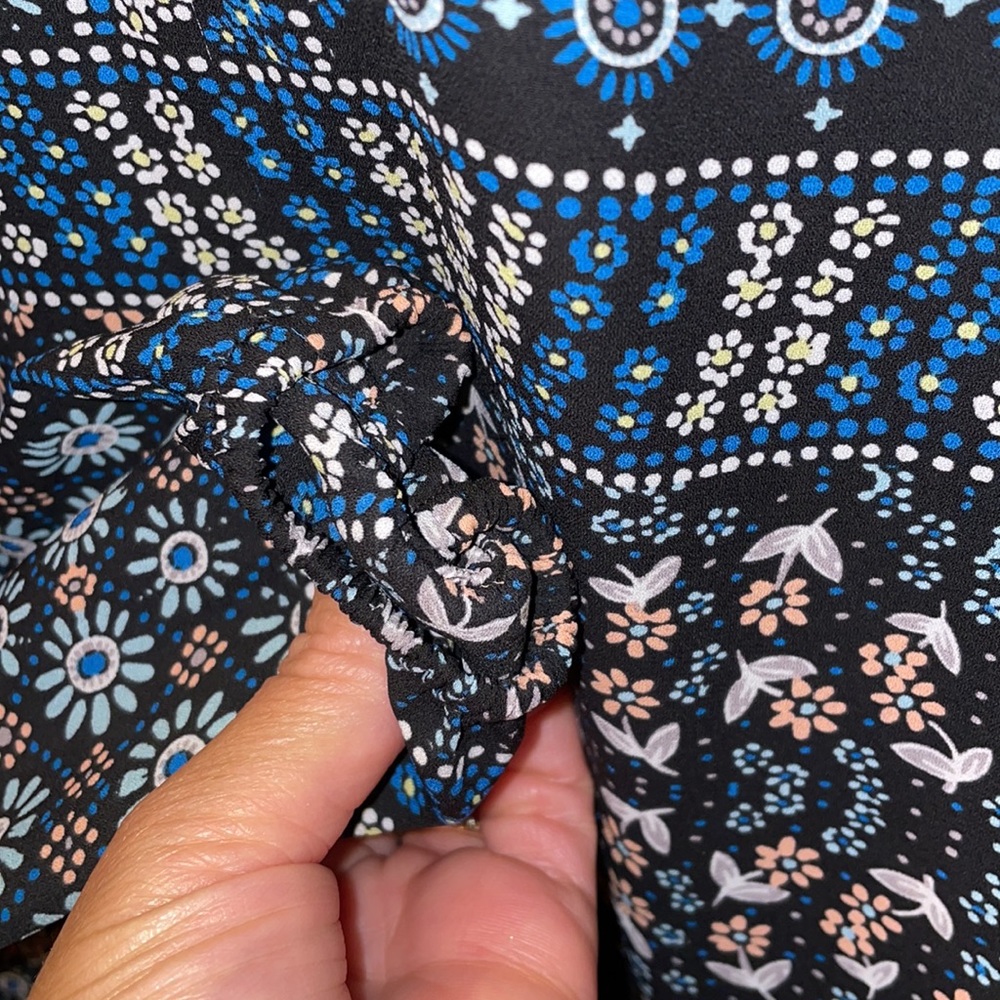 Loft Patchwork Back Peplum Blouse - image 5